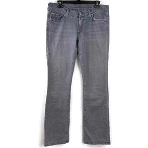 7FAMK Bootcut Gray Wash Bling Jeans Size 31
